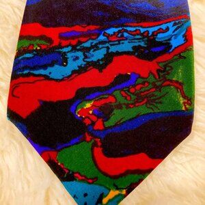J. Garcia "Capillaries" 100% silk TIE (Grateful Dead) Colorful Abstract XL